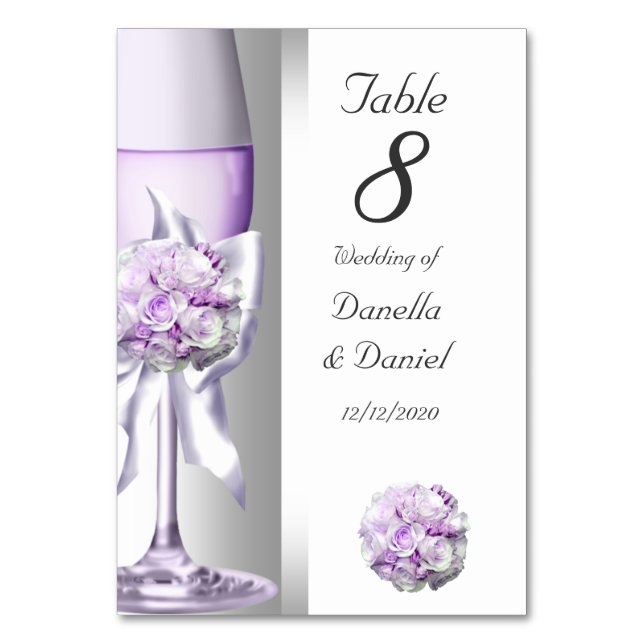 Numéro de table de mariage lilas violet lavande (Par défaut)
