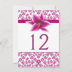 Numéro de table de mariage Lily Stargazer