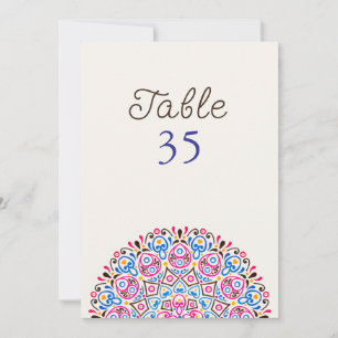 Numéro de table de mariage Mandala Art Déco Classi