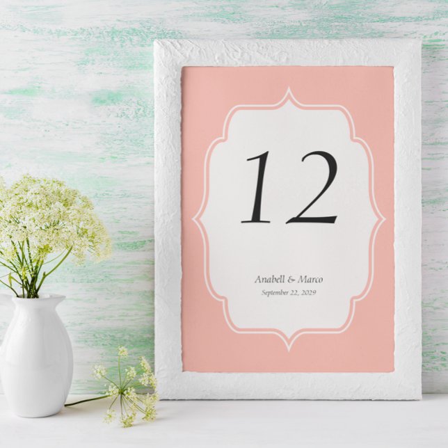 Numéro de table de mariage Melon Peach (Créateur téléchargé)
