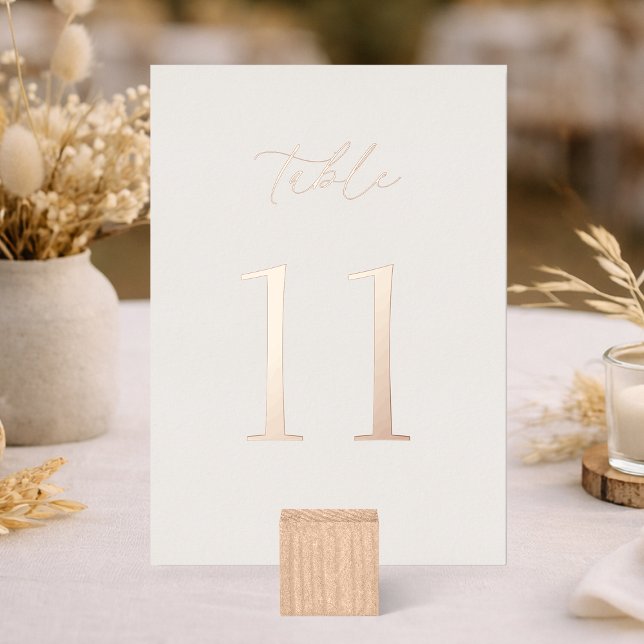 Numéro de table de mariage neutre avec véritable f (Créateur téléchargé)