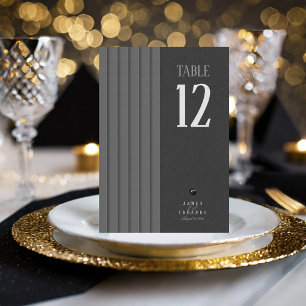 Numéro de table de mariage noir et blanc sur mesur