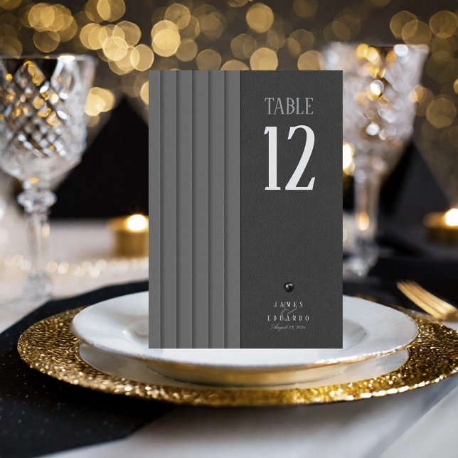 Numéro de table de mariage noir et blanc sur mesur (Créateur téléchargé)