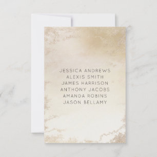 Numéro de table de Mariage Ombre Jaune Or Frosted