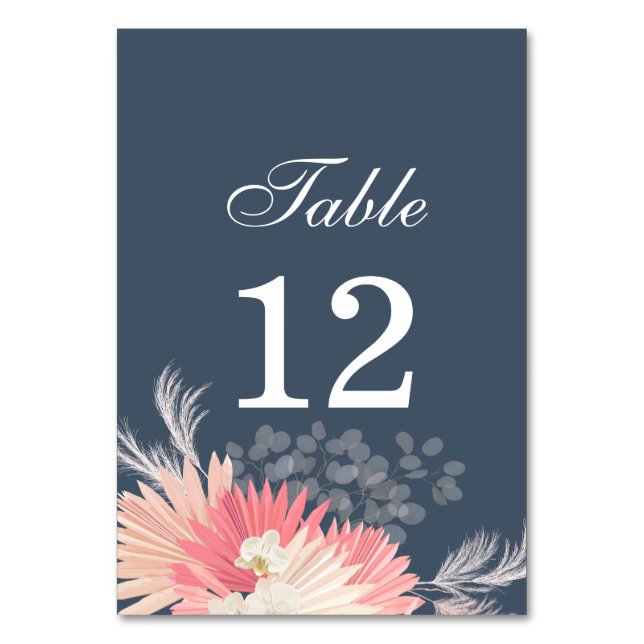 Numéro de table de mariage Orchidée Tropicale Bleu (Par défaut)