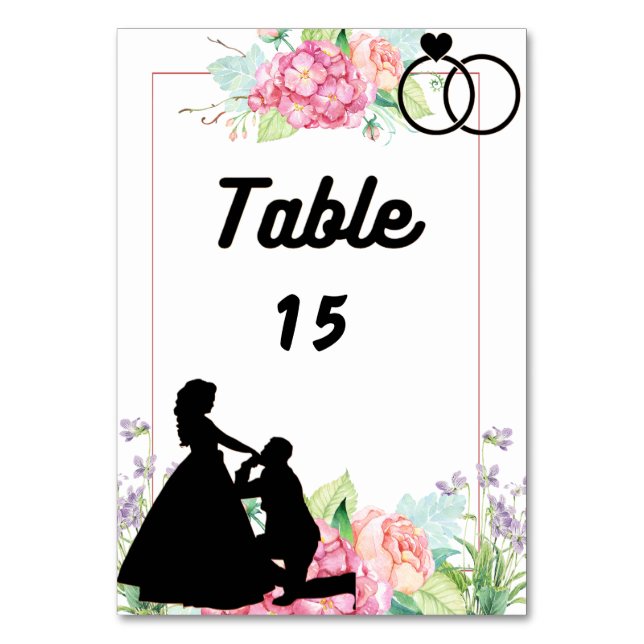 Numéro de table de mariage silhouette de demande e (Par défaut)