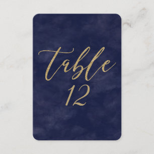 Numéro de table de mariage simple à l'aquarelle et