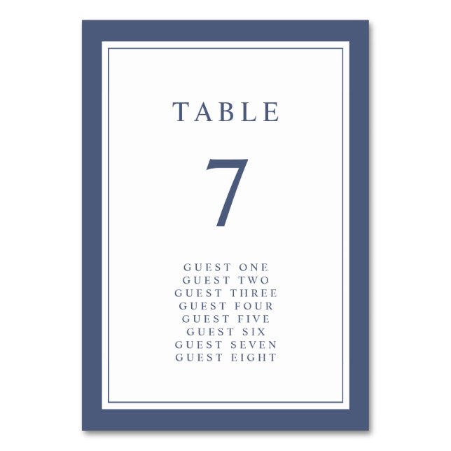 Numéro de table de mariage simple et élégant (Par défaut)