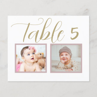 Numéro de table de mariage unique et élégant