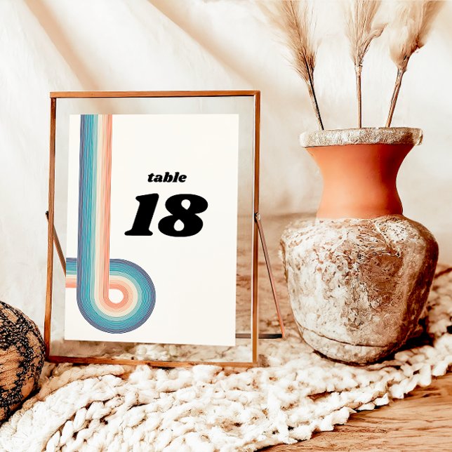 Numéro de table de mariage vintage rétro ancien st (Créateur téléchargé)