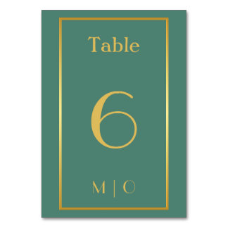 Numéro de table de Noël élégant