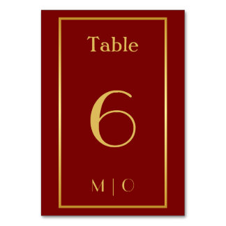 Numéro de table de Noël élégant