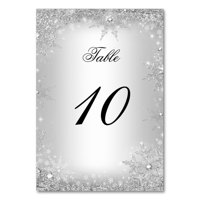 Numéro de table de Noël Silver Winter Wonderland (Par défaut)