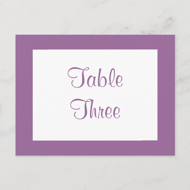 Numéro de table de papillon de fibres (violet) (Devant)