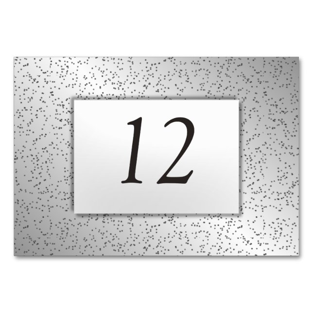 Numéro de table de Parties scintillant en argent C (Devant)