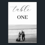 Numéro de table de photo de minimalisme élégant<br><div class="desc">Numéro de table photo minimaliste élégant</div>