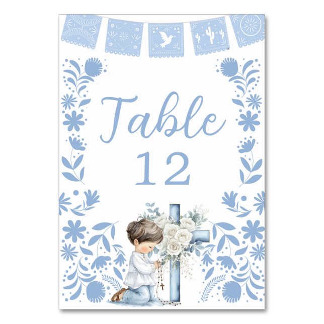Numéro de table de Première Communion agenouillée (Par défaut)