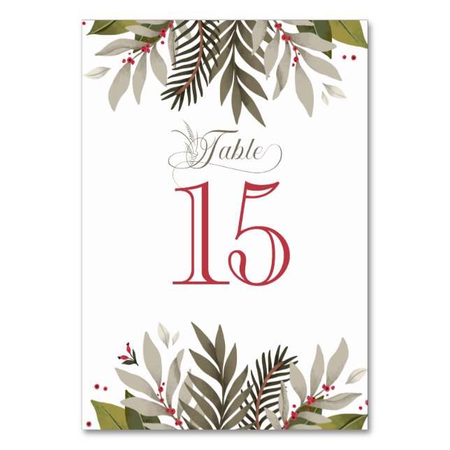 Numéro de table de réception de mariage botanique  (Par défaut)