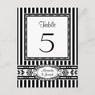Numéro de table de réception de mariage Cartes pos