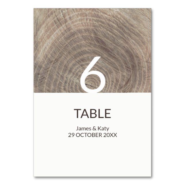 Numéro de table de texture de bois mariage rustiqu (Par défaut)