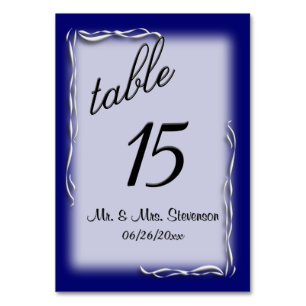 Numéro de table de trame d'accentuation bleue