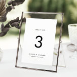 Numéro de table de typographie chic<br><div class="desc">Ce numéro de table de typographie chic est parfait pour un mariage moderne. Le design simple est composé d'une typographie minimaliste classique en noir et blanc, dans un style boho rustique. Personnalisable dans n'importe quelle couleur. Gardez le design minimal et élégant, en l'état, ou personnalisez-le en ajoutant vos propres graphiques...</div>