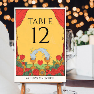 Numéro De Table Deck de Tarot Vintage Divination Mariage Mystique