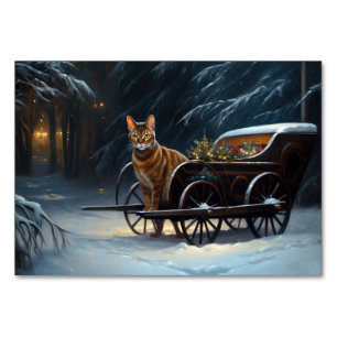 Numéro De Table Décor de Noël Abyssinian Snowy Sleigh Ride