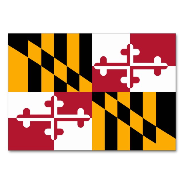 Numéro De Table Décor du drapeau de l'État du Maryland (Devant)