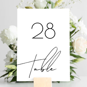 Numéro De Table Décor Mariage moderne design