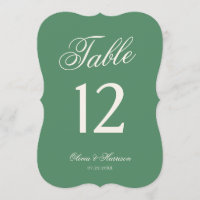 Numéro de table découpé vert du Preppy Tennis Club