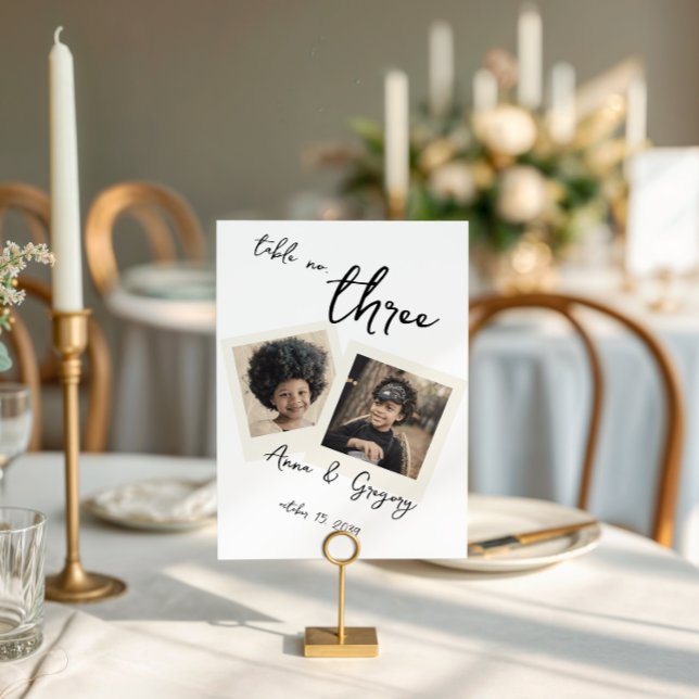 Numéro de table d'écriture manuscrite de photo ins (Créateur téléchargé)