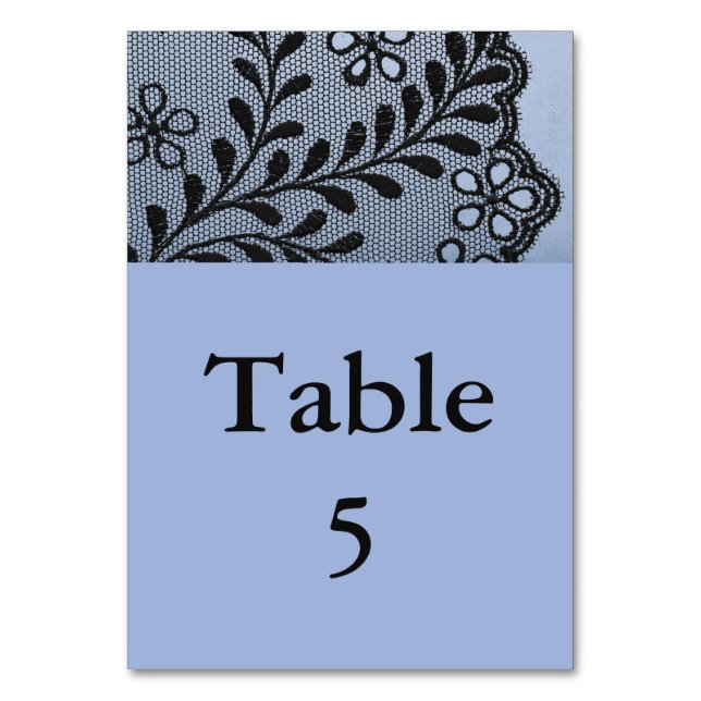 Numéro De Table Dentelle bleue et noire Faux (Par défaut)