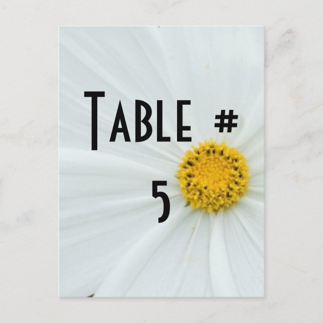 Numéro de table des invités (Devant)