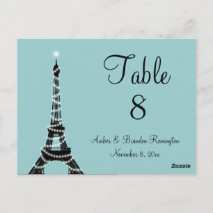 Numéro de table des lumières parisiennes (turquois