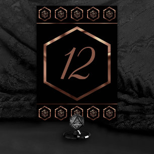 Numéro De Table Dés RPG   Imaginaire cuivre Retro Tabletop PnP Gam