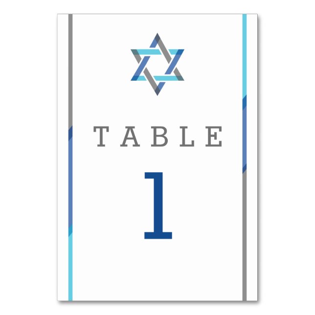 Numéro De Table Design moderne Bar Mitzvah - Turquoise & noir (Par défaut)