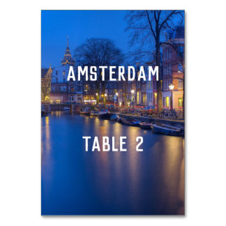 Numéro De Table Destination Amsterdam Tableau 1 Numéro du tableau