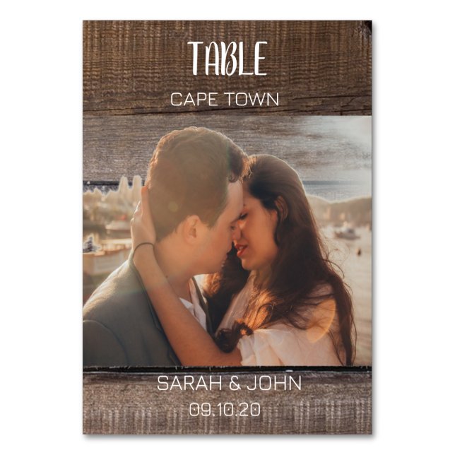 Numéro De Table Destination de voyage de mariage rustique nom de l (Par défaut)