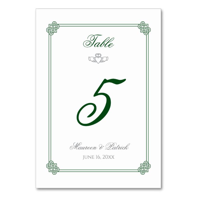 Numéro de table Destination Irlande (Par défaut)