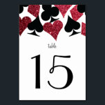 Numéro De Table Destiny Vegas Mariage Réception Parties scintillan<br><div class="desc">Parfait pour un mariage de Vegas dans une petite chapelle au large de la bande,  tout ce dont vous avez besoin est l'amour et un témoin ou deux ! Personnalisez cette carte de numéro de table avec vos numéros de table,  n'oubliez pas d'en faire une pour chaque table.</div>