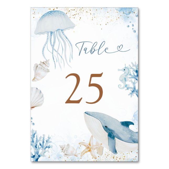 Numéro de table d'été Océan Bleu Vous Bientôt (Par défaut)