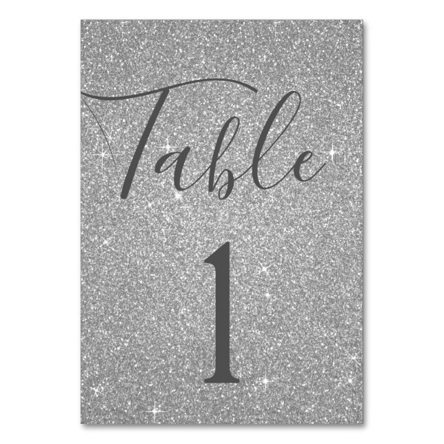 Numéro de table d'étincelle en argent de luxe (Dos)