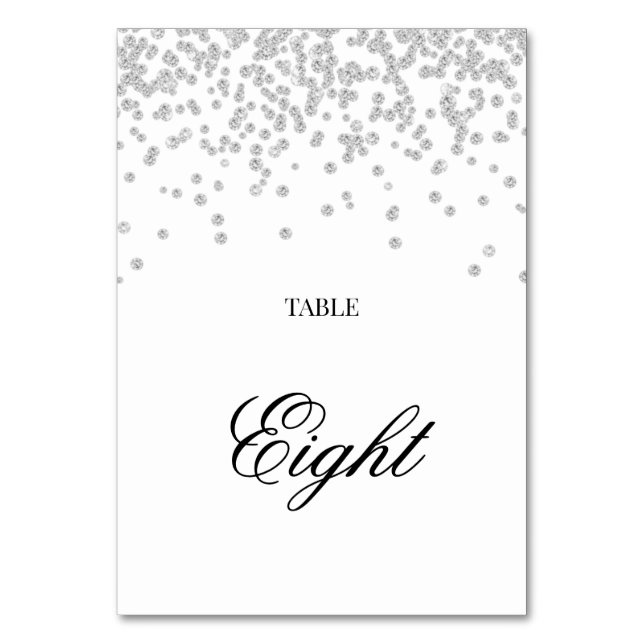 Numéro De Table Diamants de strass Faux sur blanc (Par défaut)