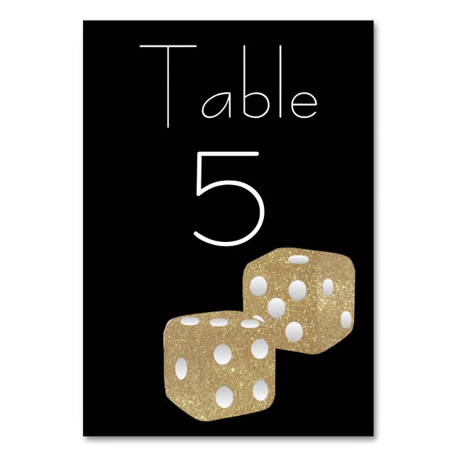 Numéro De Table Dinde de Parties scintillant d'or sur noir (Par défaut)