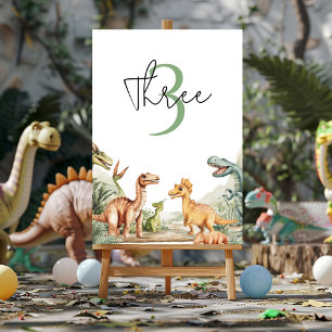 Numéro De Table Dinosaur en ruines fête d'anniversaire