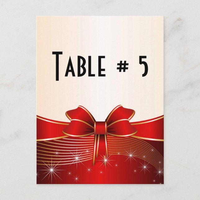 Numéro de table d'invité (Devant)