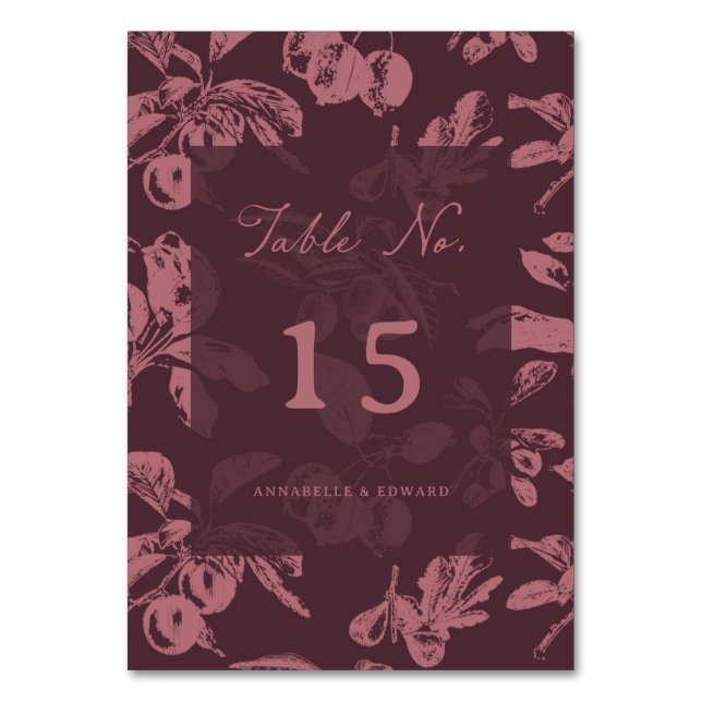 Numéro De Table Disposition des sièges de table de mariage floral  (Par défaut)