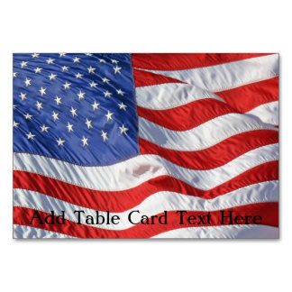 Numéro De Table Drapeau américain agitant patriotique