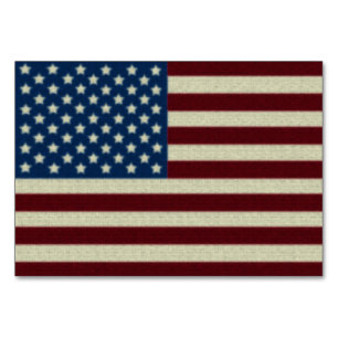 Numéro De Table Drapeau américain en détresse